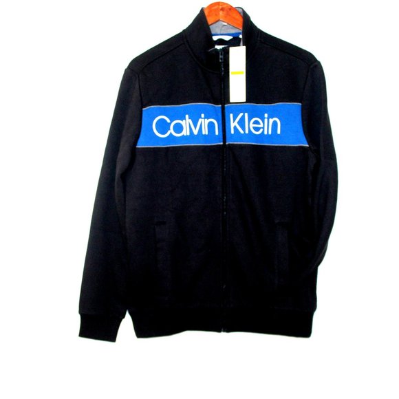 Calvin Klein Jackets \u0026 Coats | Nwt Calvin Klein Full Zip Soft Touch Fleece Jacket | Color: Black/Blue | Size: M | Ssmriti's Closet